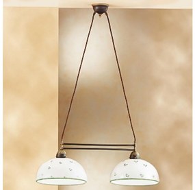 Lustră pe cablu Kolarz 731.82.27 NONNA 2xE27/75W/230V verde