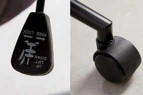 Scaun de birou elegant Euphoria, catifea gri inchis