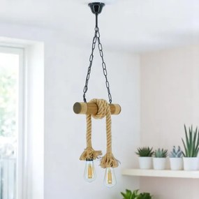 Lustră pe lanț Brilagi KOS 2xE27/60W/230V fag