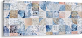 Tablou - figuri geometrice pe perete (120x50 cm)