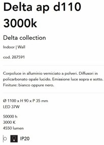 Aplica LED iluminat ambiental Delta ap d110 3000k