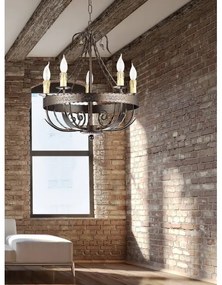 Lustra cu lant LOARA 5xE14/60W/230V