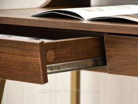 Masă PC Borge (nuc + auriu). 1109739