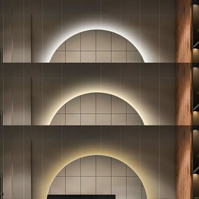 Oglindă Baie LED și Dezaburire Elit's Premium cu Senzor Touch, Lumina Rece, Caldă și Neutră, 70 cm, lumina ambientala spate