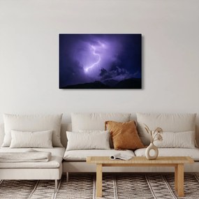 Tablou - cerul violet cu fulger (90x60 cm)