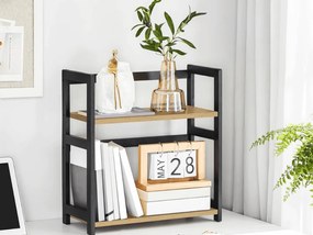 Etajera pentru birou NORDEKO 41x41 cm, neagra / stejar artisan