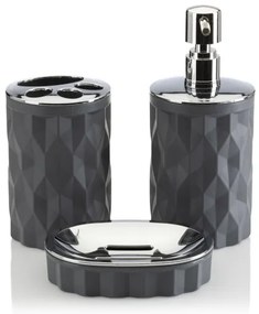 Set de baie REINA 5 buc. antracit/crom