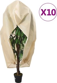 vidaXL Protecție de fleece plante cu fermoar 10 buc 70 g/m² 3,93x3 m