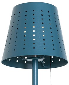 Lampă de podea de exterior albastru cu LED în 3 trepte reglabilă pe solar - Ferre
