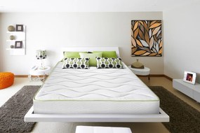 Saltea Aloe Vera 14+2 Memory, husa cu fibre de bambus cu efect, Super Ortopedica, Aerisire 3D Free Air 160x200 cm