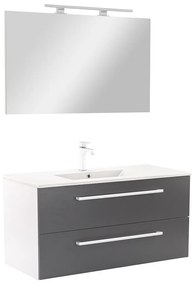 Mobilier complet de baie Vario Clam 100 alb-antracit