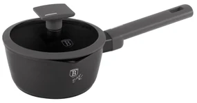 Oală pentru sos cu capac 16 cm, 1.2L – Berlinger Haus Anthracite Collection BH 8118, cu strat titan și design modern