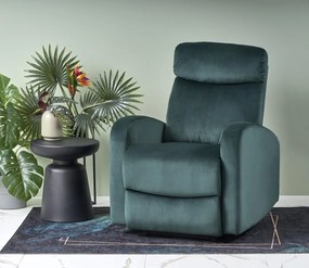 Fotoliu recliner Wonder velvet verde H98 cm