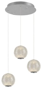 Lustră LED suspendată pe cablu CREMONA 3xLED/5W/230V 3000K crom mat
