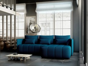 Colțar extensibil dumonde cu ladă de depozitare si sezut confortabil din spuma high-density, Malta Enjoy Petrol II 235x185 cm