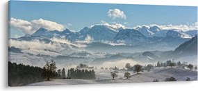 Tablou cu munții înzăpeziți (120x50 cm)