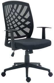 HOMCOM Scaun de Birou Ergonomic cu Înălțime Reglabilă, Scaun de Birou Pivotant din Țesătură Respirabilă, 58x56x106.5 cm, Negru | Aosom Romania