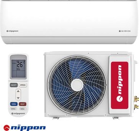 Aparat de aer condiționat cu invertor Nippon KFR 24DC SILVER ION 3, 24.000 BTU, 44 m², A++ / A+, R-32, alb