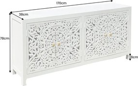 Comoda design oriental MARRAKECH 170cm, alb
