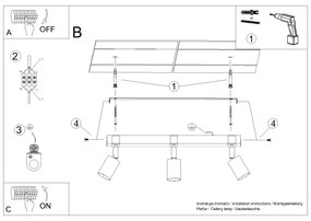 Spot Sollux SL.1345 FAGER 3xGU10/10W/230V negru