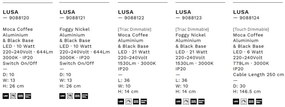 Plafoniera LED moderna stil minimalist LUSA 2L negru/cafeniu