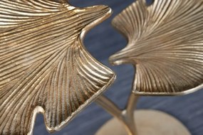 Masuta auxiliara cu aspect deosebit Ginkgo Leafs 56cm, auriu