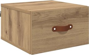 vidaXL Noptieră suspendată Stejar Artizanal 35 x 35 x 20 cm