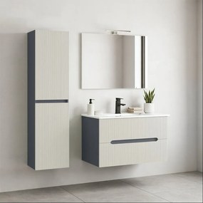 Dulap lateral suspendat Trent gri antracit-alb