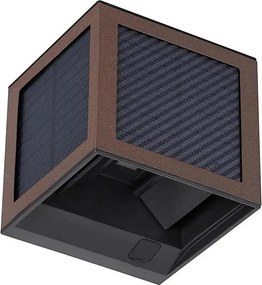 Lampă solară LED de perete cu senzor LED/9W/3,7V 3000/4000/6000K IP65 2600mAh maro