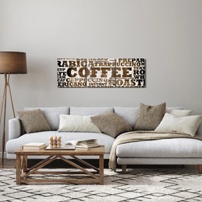 Tablou - Cafea (cu ceas) (90x30 cm)