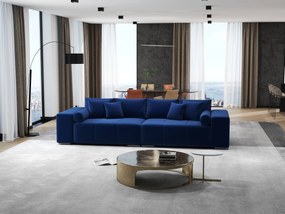 Canapea extensibilă dumonde cu ladă de depozitare si sezut confortabil din spuma high-density, Marbela Royal Blue XXL 295x100 cm