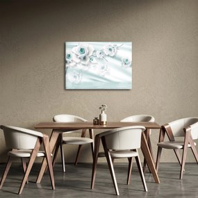 Tablou - Flori de trandafir turcoaz (70x50 cm)