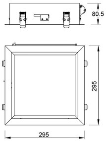 Panou incastrabil LED efect vizual luminator cer albastru BLUE SKY 30x30cm