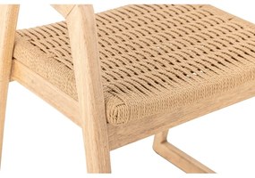 Scaun de dining în culoare naturală din lemn de arbore de cauciuc Serrone – Bloomingville