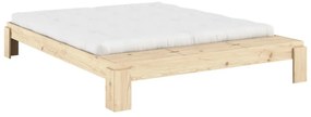 Pat matrimonial în culoare naturală din lemn de pin cu somieră 180x200 cm Layers – Karup Design