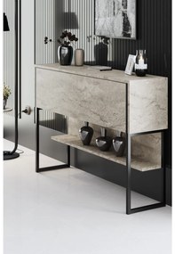 Măsuță consolă Luna 4 (Travertin + Negru) . 1102316