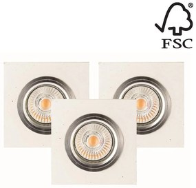 SET 3x corp de iluminat încastrat LED Spot-Light 2515337 VITAR 1xGU10/5W/230V beton