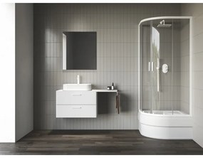 Ravak A217001020 - Cadă de duș în formă de sfert de cerc SABINA 90x90 cm albă