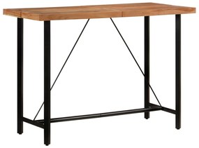 vidaXL Masă de bar, 150x70x107 cm, lemn masiv acacia și fier