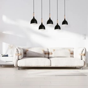 Lustră pe cablu NOAK WOOD 5xE27/60W/230V