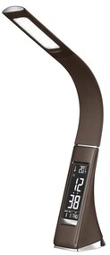 Lampă LED de masă dimabilă cu afișaj PELLE LED/7W/230V maro Brilagi