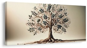 Tablou arborele vieții cu frunze și spirale