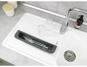 Scurgător telescopic pentru chiuvetă gri din plastic 49,5x8,5 cm Fino – Wenko