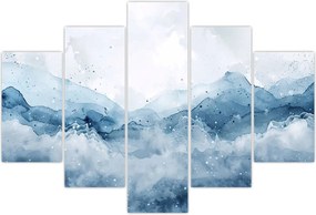 Tablou - Nori și valuri, acuarelă (150x105 cm)