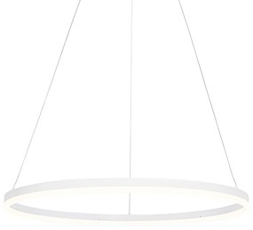 Lampă suspendată design albă 80 cm cu LED-uri reglabile în 3 trepte - Anello