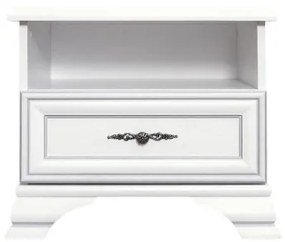 Dormitor Idento Varianta 1, Dulap 5 Usi si 2 Sertare, MDF Alb Alpin