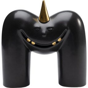 Figurina decorativa neagra Funny Teeth 14x15 cm