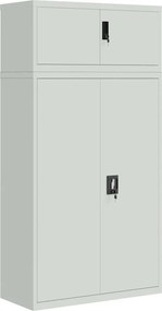 vidaXL Fișet, gri deschis, 90x40x180 cm, oțel