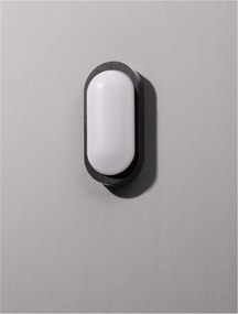 Mini Aplica LED de perete exterior, IP65, TIEPOLO negru