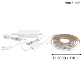 Bandă LED RGB Eglo 32741 3m STRIPE-C LED-RGB/11,4W/230V